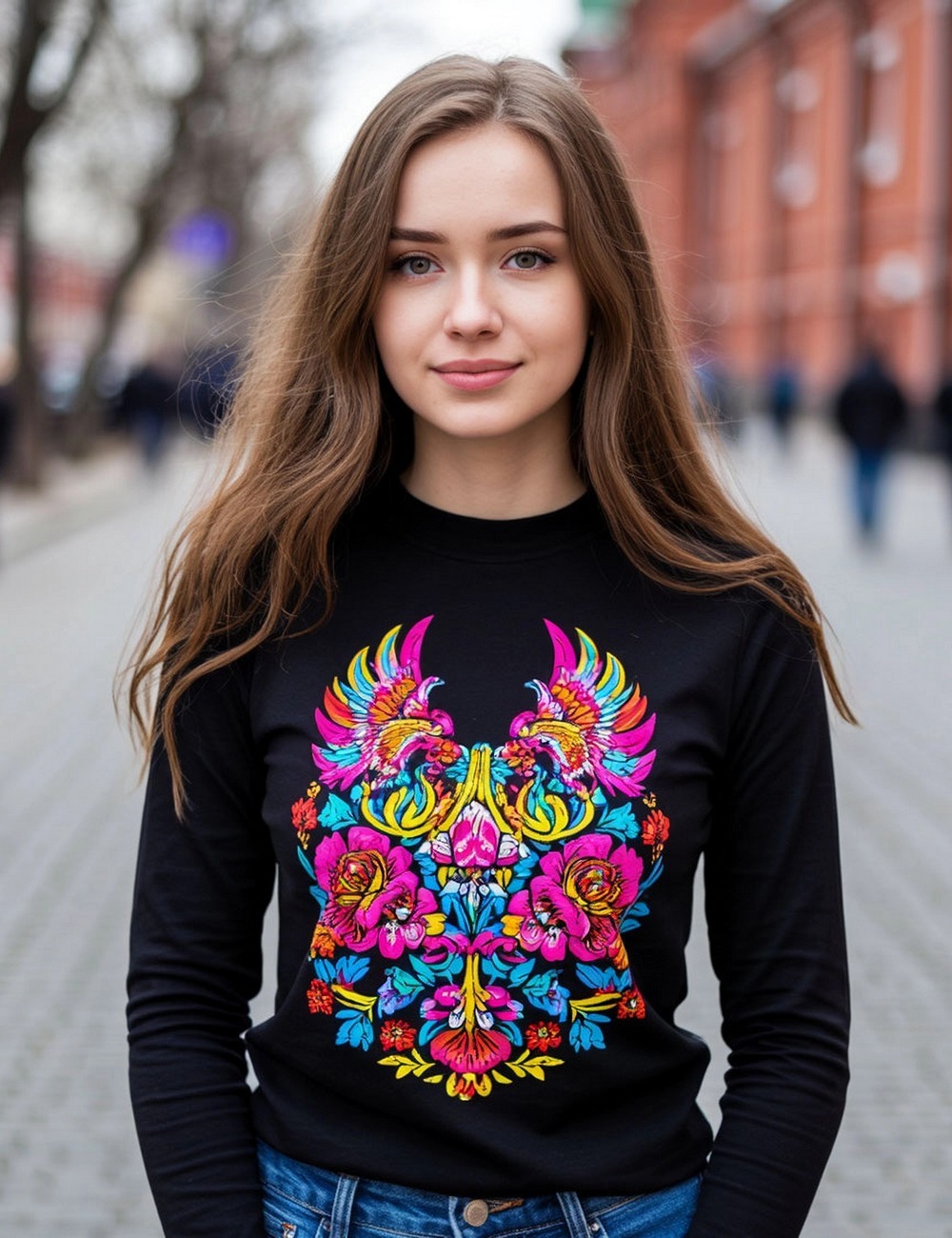 Принт на лонгслив